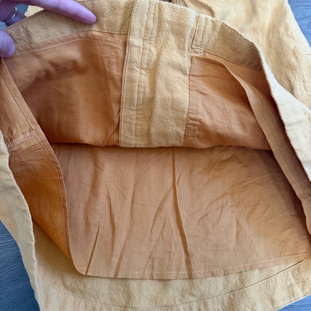 Free People Mustard Lace-Up Mini Skirt Size XS - Picture 7 of 10